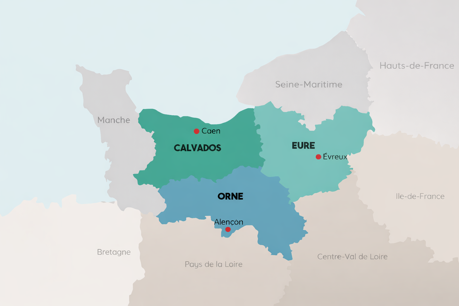 Carte des déplacements en Normandie et Haute-Savoie